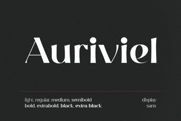 Auriviel: A Modern Sans Serif Font for Web Design