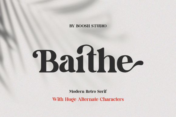 Baithe: A Refined Serif Typeface for Editorial Design
