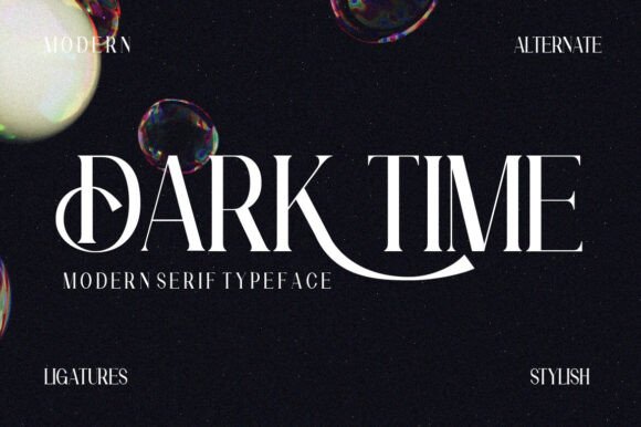 Dark Time Typeface for Modern Web Design