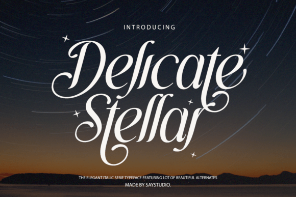 Delicate Stellar: A Serif Font for Elegant Web Design