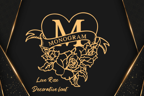Love Rose Monogram Font for Makers