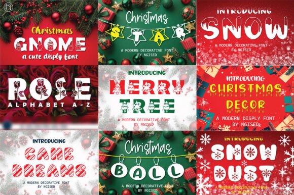 Merry Ball Charm Collection: A Festive Display Font
