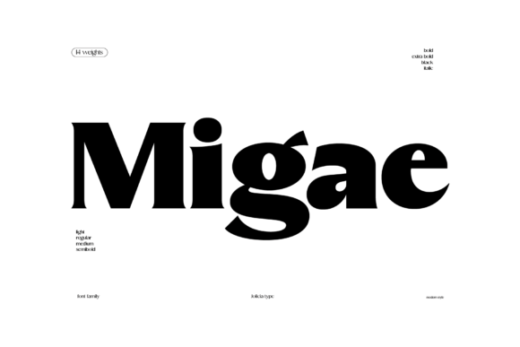 Migae: A Serif Font for Elegant Editorial Design